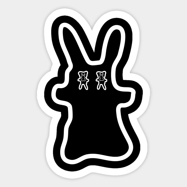 Lapo the Kid - White Stripe Bunny Rabbit Sticker by jumitu404